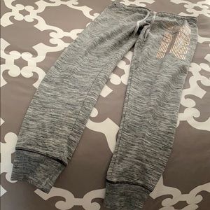 Victoria’s Secret Gray Joggers (rose gold writing)